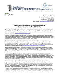 Rockefeller Institute Launches Constitutional Convention