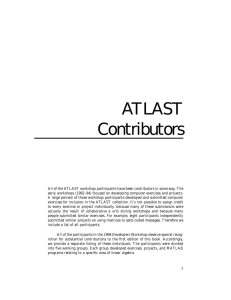 ATLAST Contributors - University of Massachusetts Dartmouth