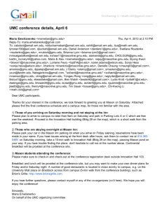 UMC conference details, April 6