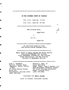 Fla. S.Ct. Case No. 71,615 U.S. S.Ct. Case No. 87