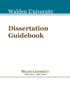 Table of Contents - Walden University Catalog