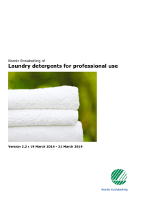 Laundry detergents for professional use