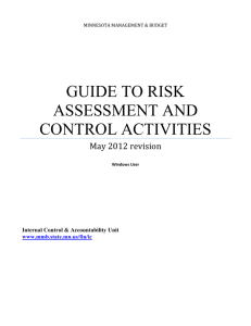 guide to risk assessment and control activities