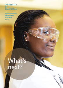 Graduate Studies at UC: What's Next? PDF