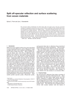 Split off-specular reflection and surface scattering from woven