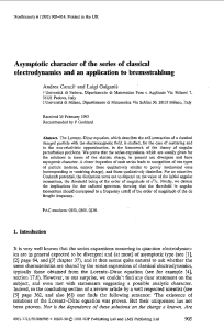 Asymptotic character of the series of classical electrodynamics and