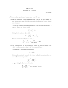 Physics 134 Homework Set 4 Solutions Due 2/6/12 1. We observe
