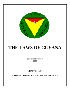 THE LAWS OF GUYANA - National Insurance Scheme