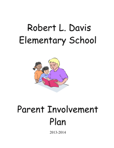 Davis Elementary Parental Involvement Plan 2013_14