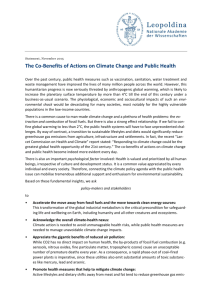 The Co-Benefits of Actions on Climate Change and