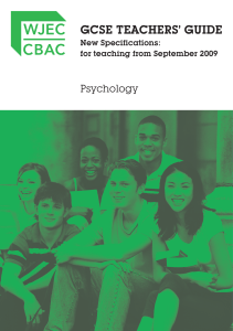 GCSE Psychology Teachers' Guide pdf