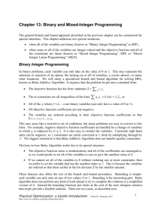 Chapter 13: Binary and Mixed