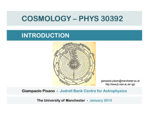 cosmology – phys 30392 - Jodrell Bank Centre for Astrophysics