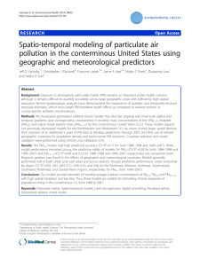Spatio-temporal modeling of particulate air pollution in the