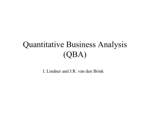 Quantitative Business Analysis (QBA)