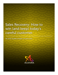 Sales Recovery - Allegra Marketing, Print & Mail