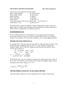 measuring motor parameters