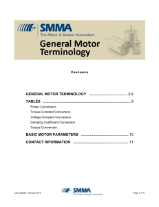 SMMA General Motor Terminology