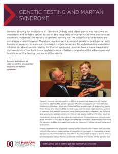 genetic testing for Marfan syndrome