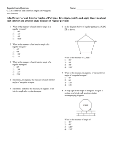 G.G.37: Interior and Exterior Angles of Polygons