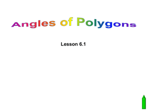 6.1 Angles of Polygons