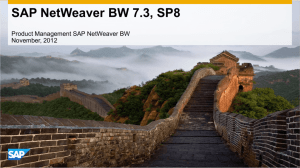 SAP NetWeaver BW 7.3, SP8