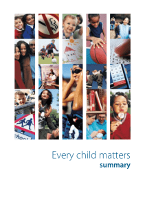 Every child matters – Summary