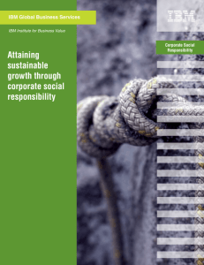 Attaining sustainable growth through corporate social responsibility