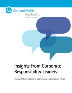 Insights from Corporate Responsibility Leaders