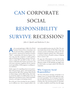 Can corporate social responsibility survive recession?