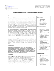 AP English Literature and Composition Syllabus