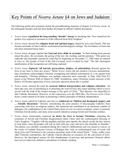 Key Points of Nostra Aetate §4 on Jews and Judaism