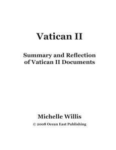 Vatican II – Summary and Reflection of Vatican II