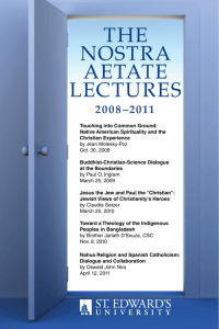 Nostra Aetate Lectures - Think St. Edward's University