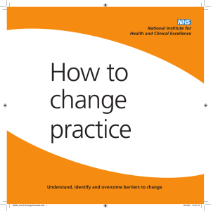 Understand, identify and overcome barriers to change