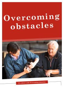 Overcoming obstacles