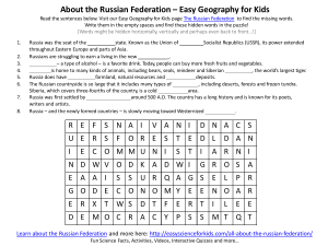 About the Russian Federation – Easy Geography for Kids