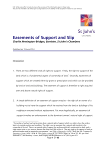 Easements of Support and Slip