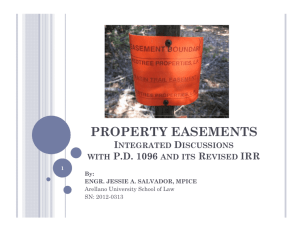 Easements and PD 1096