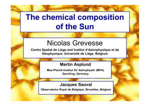 The chemical composition of the Sun