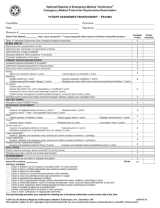 Trauma Assessment - National Registry of Emergency Medical
