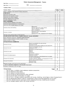 Patient Assessment - Medical - National Registry of Emergency