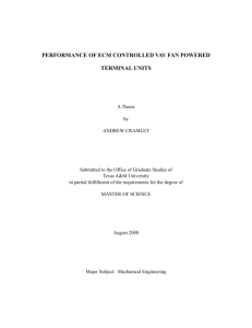 performance of ecm controlled vav fan powered terminal units