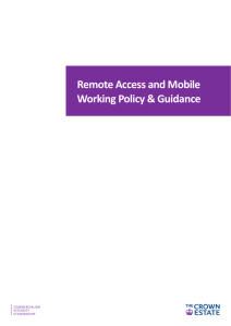 Remote Access and Mobile Working Policy