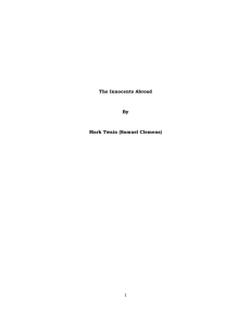 The Innocents Abroad By Mark Twain - Free classic e