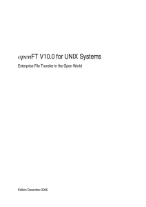 openFT V10.0 for UNIX Systems