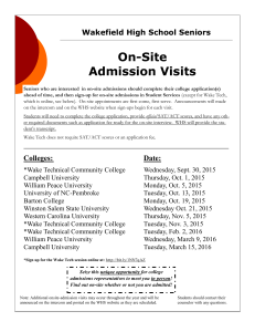 On-Site Admission Visits