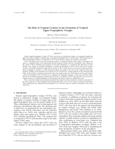 The Role of Tropical Cyclones in the Formation of Tropical Upper