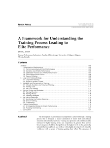 A Framework for Understanding the Training Process Leading to