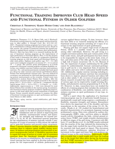 FUNCTIONAL TRAINING IMPROVES CLUB HEAD SPEED AND